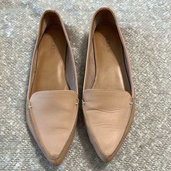 J Crew Edie Nude Peach Leather Loafers Size 9‎ - Picture 2 of 12